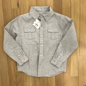 Janie & Jack grey button down shirt